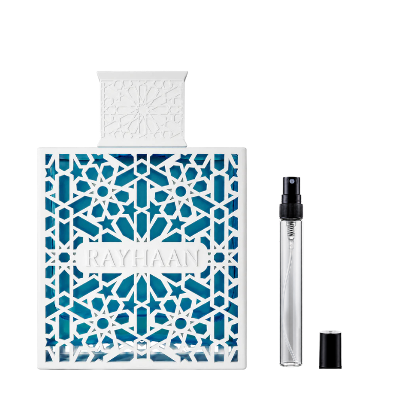 Rayhaan Azul decant sample bottle available at The Perfume Savor