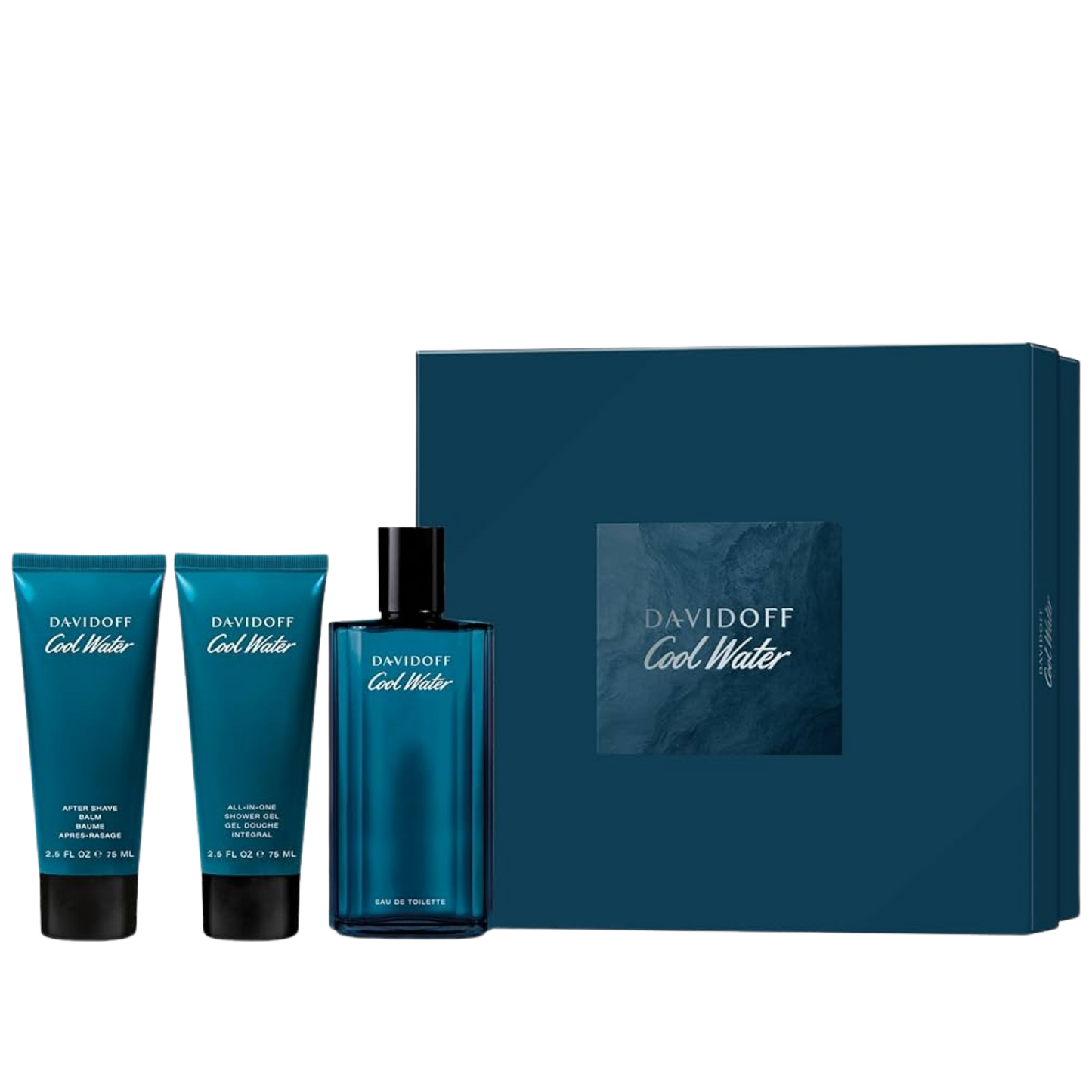 Davidoff Cool Water Men EDT 125ml Shower Gel 75ml Shave Balm 75ml Gift Set