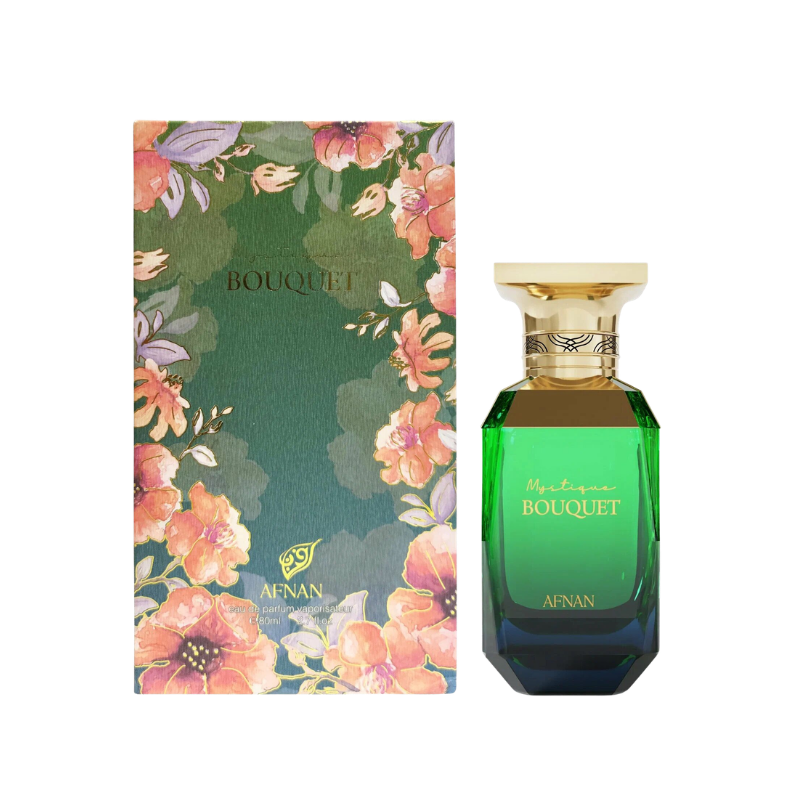 Afnan Mystique Bouquet Eau de Parfum 100ml full bottle available at The Perfume Savor