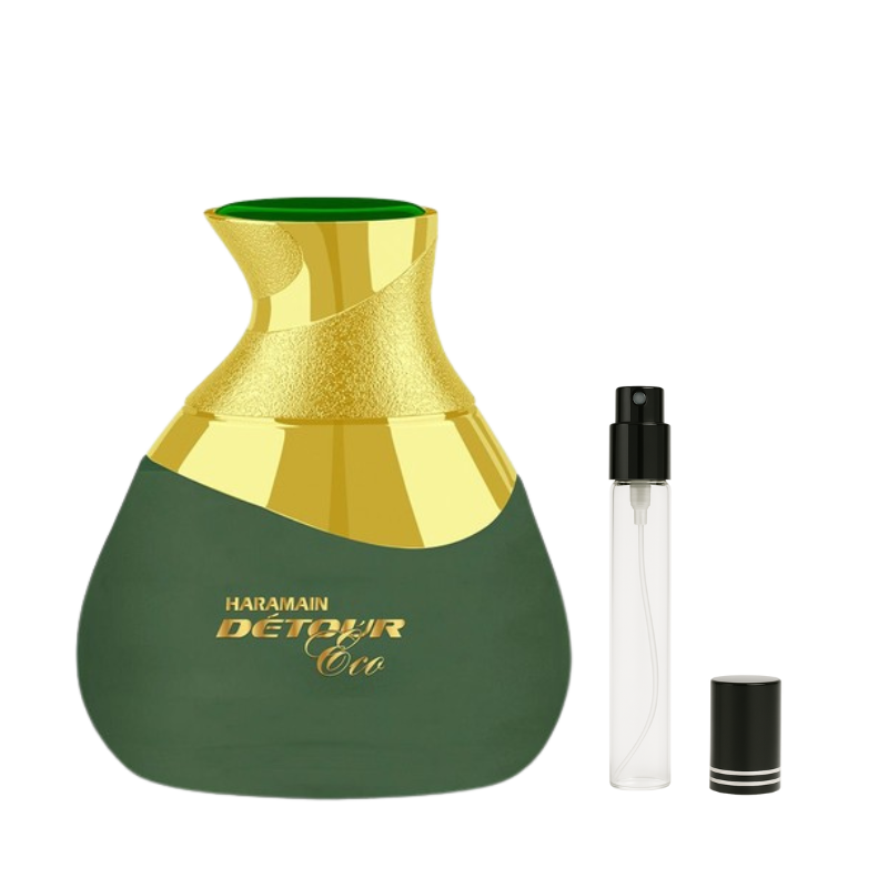 Al Haramain Perfumes Detour Eco EDP Decants available at The Perfume Savor