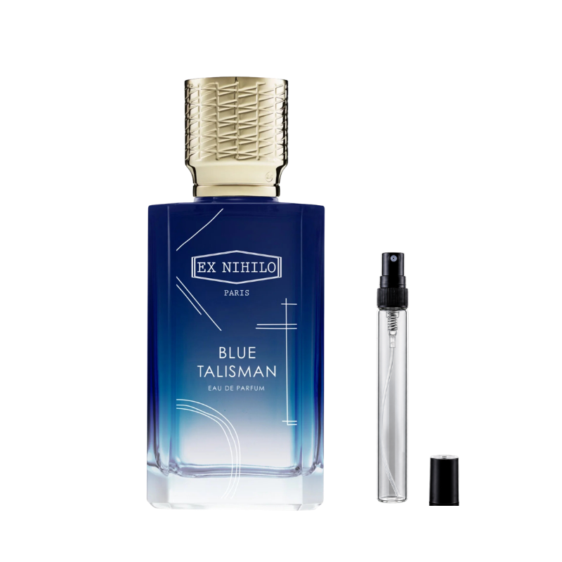 Ex Nihilo Blue Talisman Eau de Parfum decant bottles available at The Perfume Savor