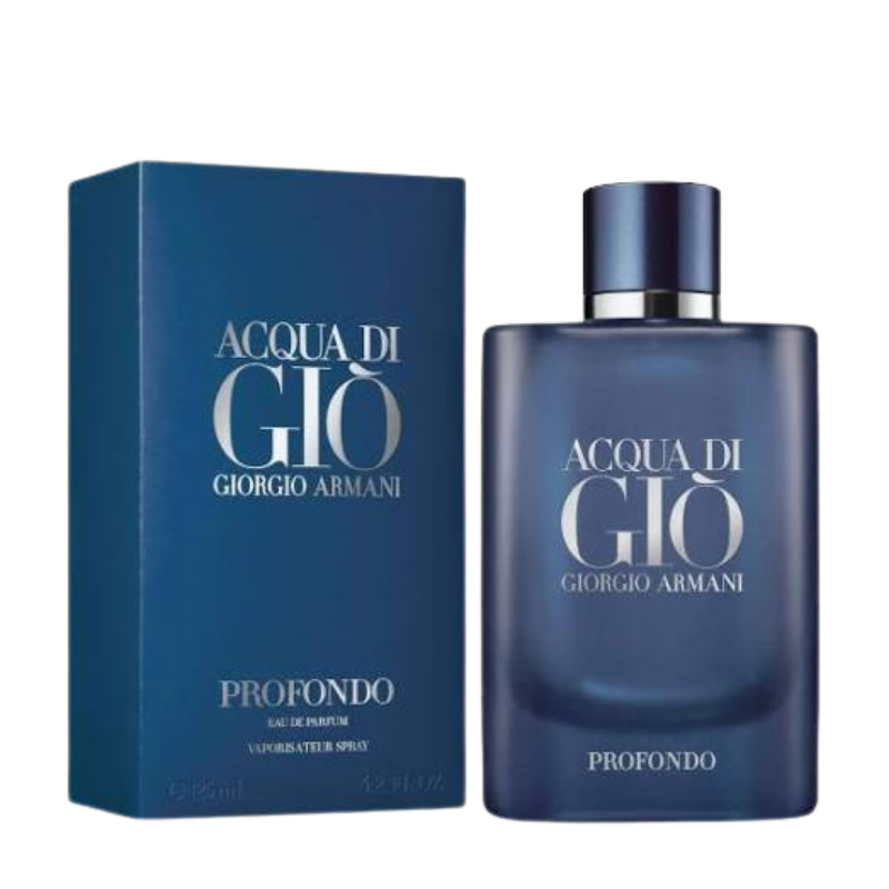 Giorgio Armani Acqua di Gio Profondo Eau de Parfum 125ml bottle available at The Perfume Savor