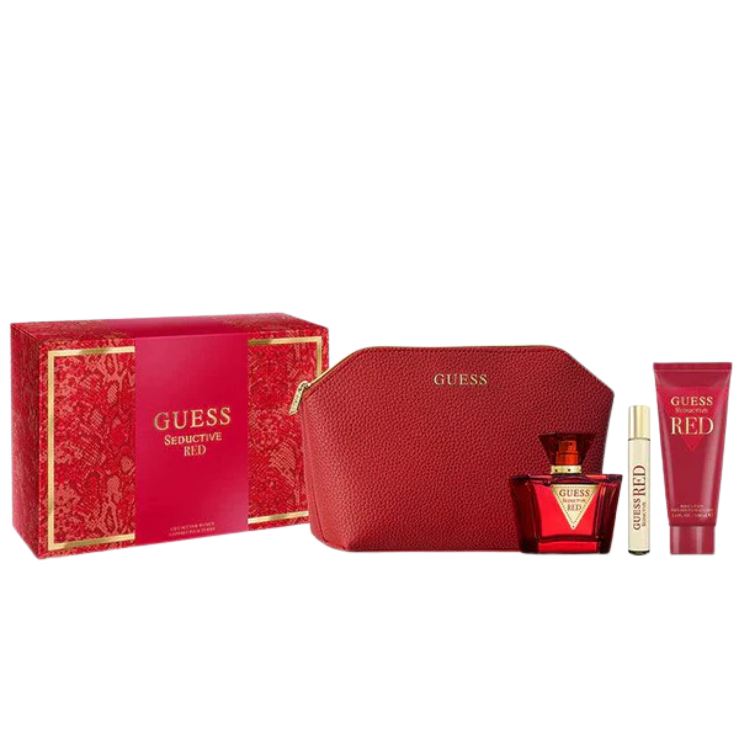 Guess Seductive Red Women EDT 75ml Travel Spray 15ml Body Lotion 100ml Gift Set available at The Perfume Savor