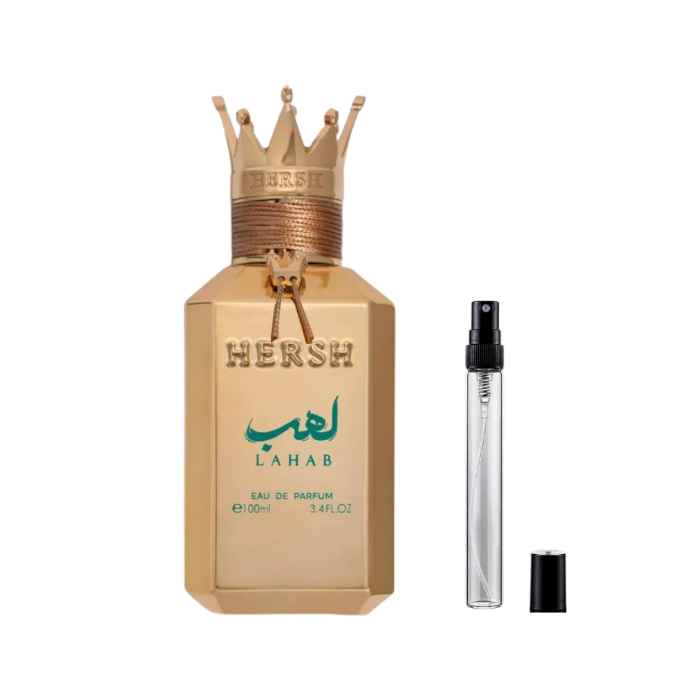 Hersh Lahab Alezz Oud Eau de Parfum decant bottles available at The Perfume Savor