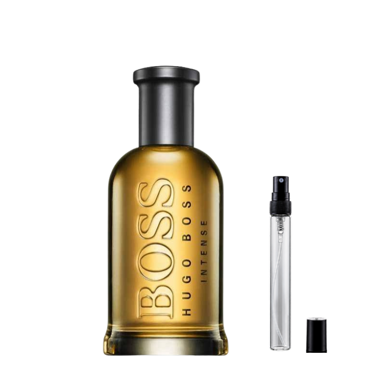 Hugo Boss Bottled Intense Eau de Parfum decants available at The Perfume Savor
