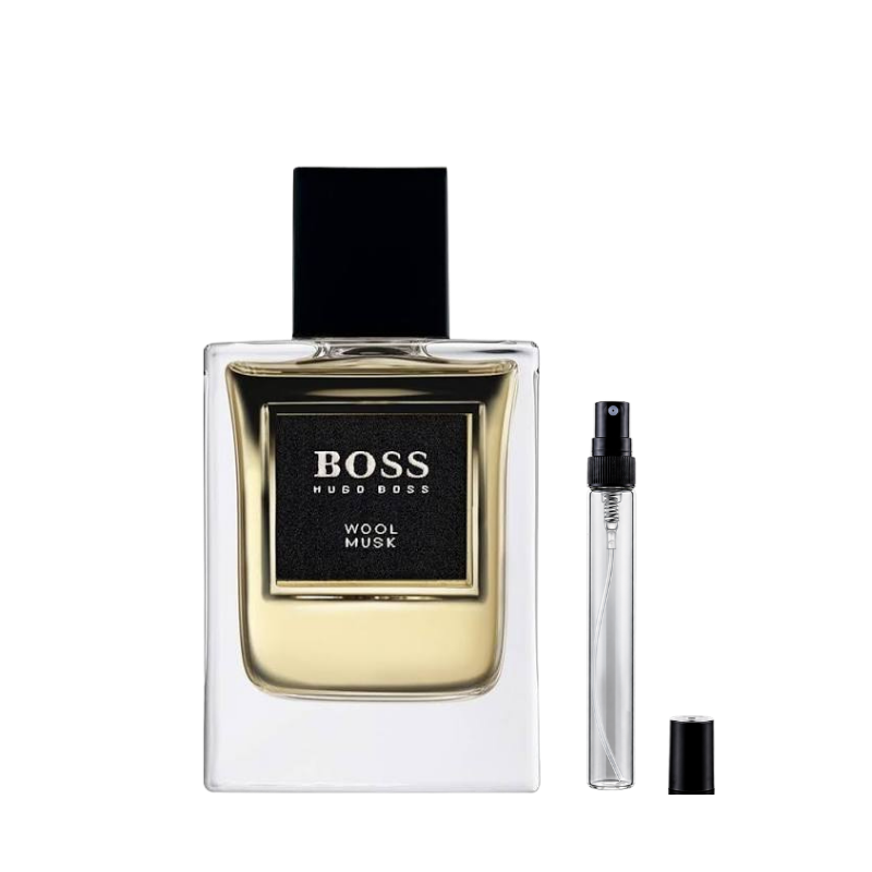 Hugo Boss The Collection Wool Musk Eau de Toilette decant bottles available at The Perfume Savor
