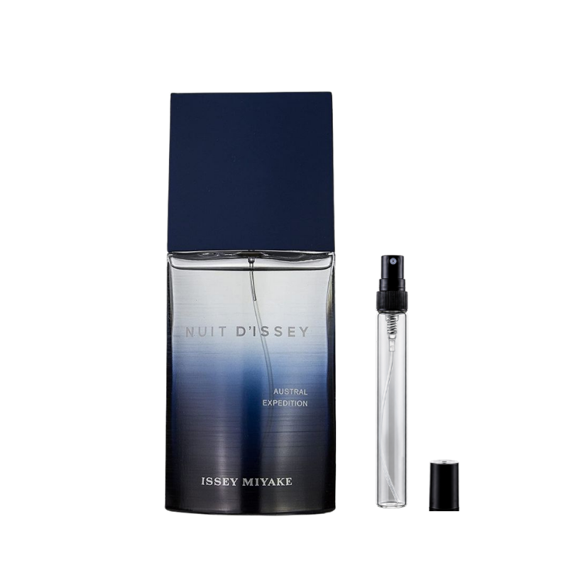 Issey Miyake Nuit d'Issey Austral Expedition Eau de Toilette decant bottles available at The Perfume Savor