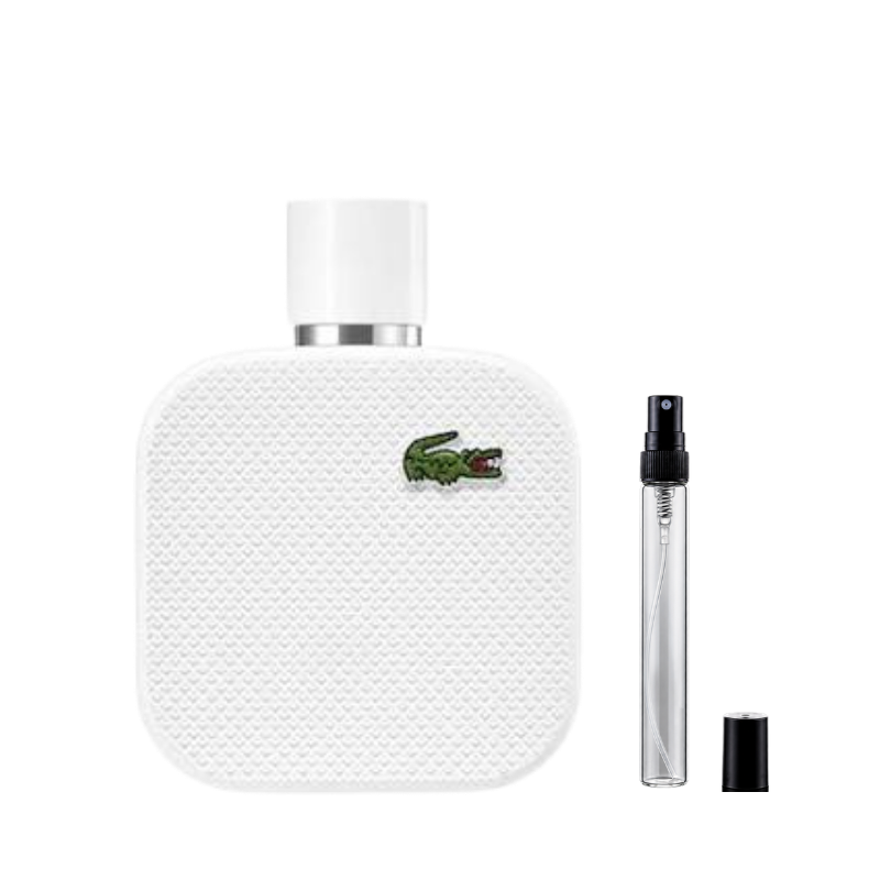 Lacoste L.12.12 Blanc Eau de Toilette decant bottles available at The Perfume Savor