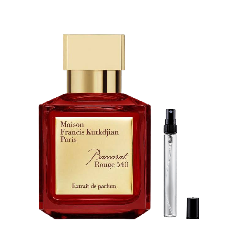 Maison Francis Kurkdjian Baccarat Rouge 540 Extrait de Parfum decant bottles available at The Perfume Savor