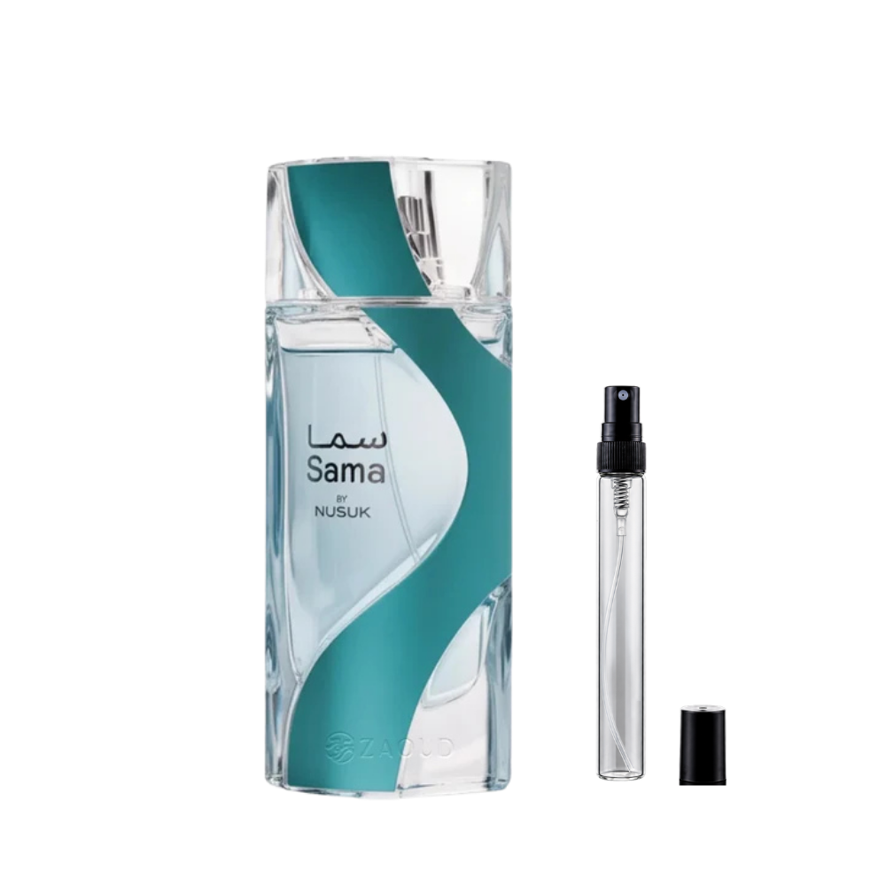Nusuk Sama Eau de Parfum decant bottles available at The Perfume Savor