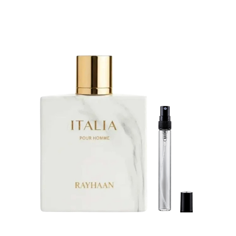 Rayhaan Italia Eau de Parfum decant bottles available at The Perfume Savor