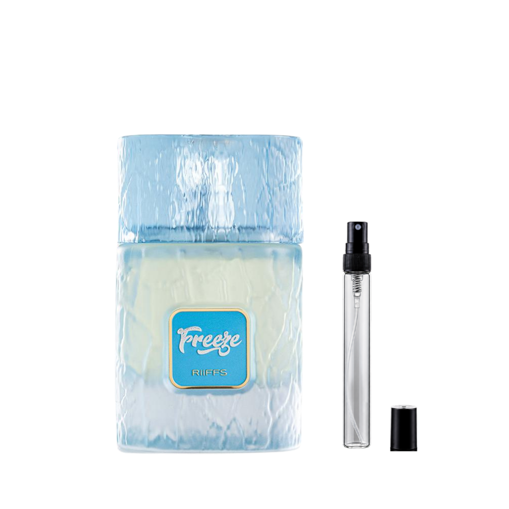 Riffs Freeze Eau de Parfum decant bottles available at The Perfume Savor