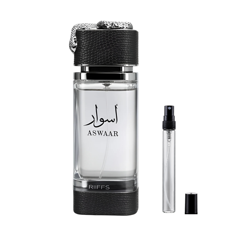Riiffs Perfumes Aswaar Extrait de Parfum decant bottles available at The Perfume Savor