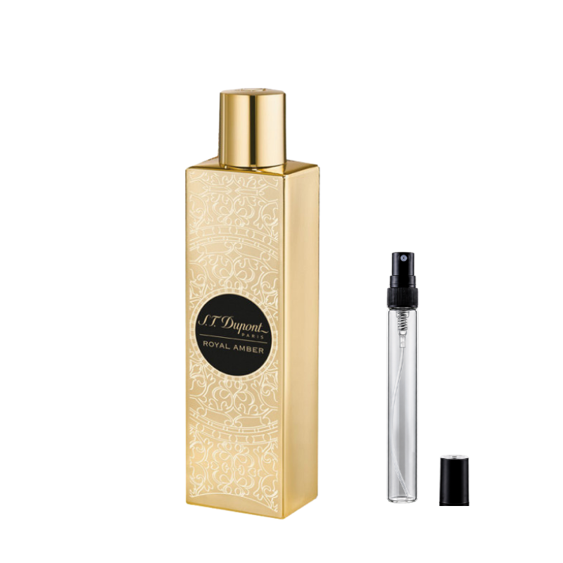 S. T. Dupont Royal Amber Eau de Parfum decant bottles available at The Perfume Savor