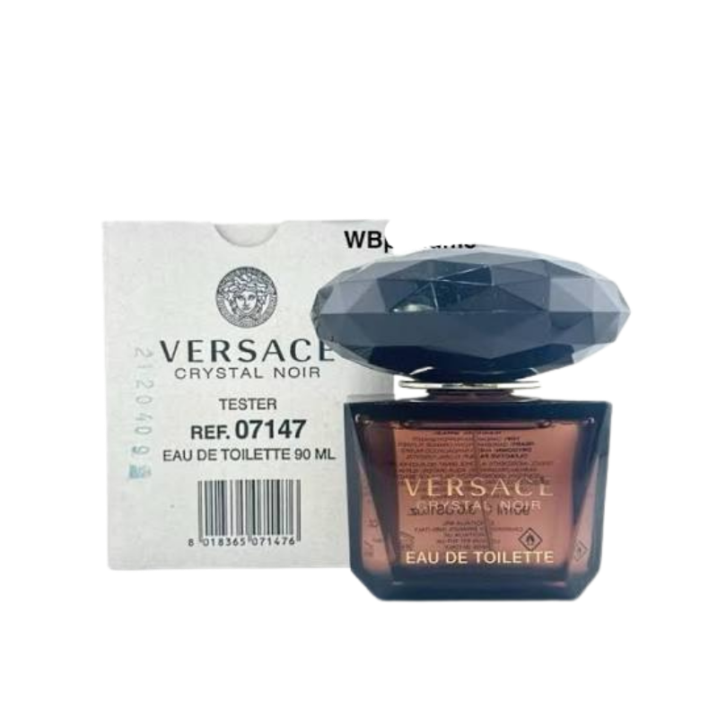 Versace Crystal Noir Eau de Parfum 100ml Tester bottle available at The Perfume Savor