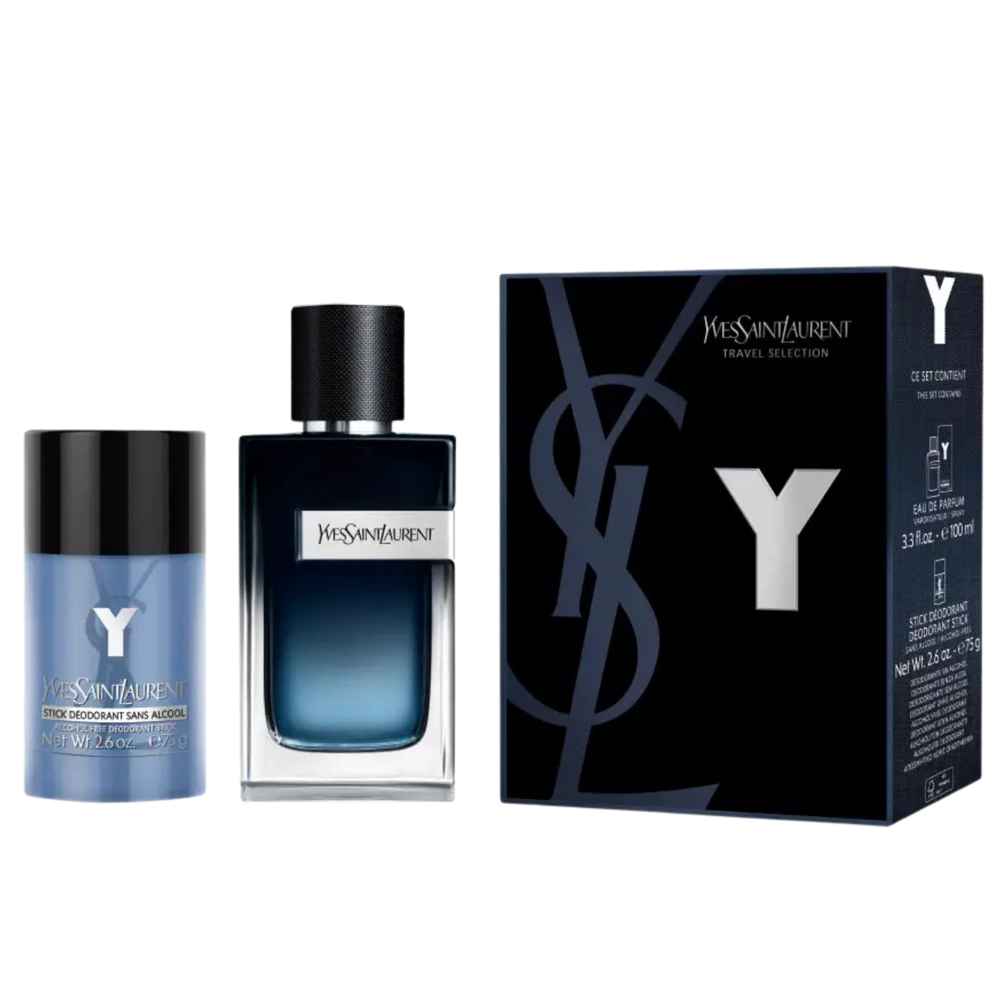 YSL Y EDP 100ml Deodorant Stick 75ml Gift Set available at The Perfume Savor