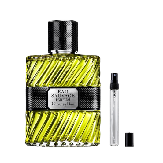 Dior Eau Sauvage Parfum decant sample bottle available at The Perfume Savor