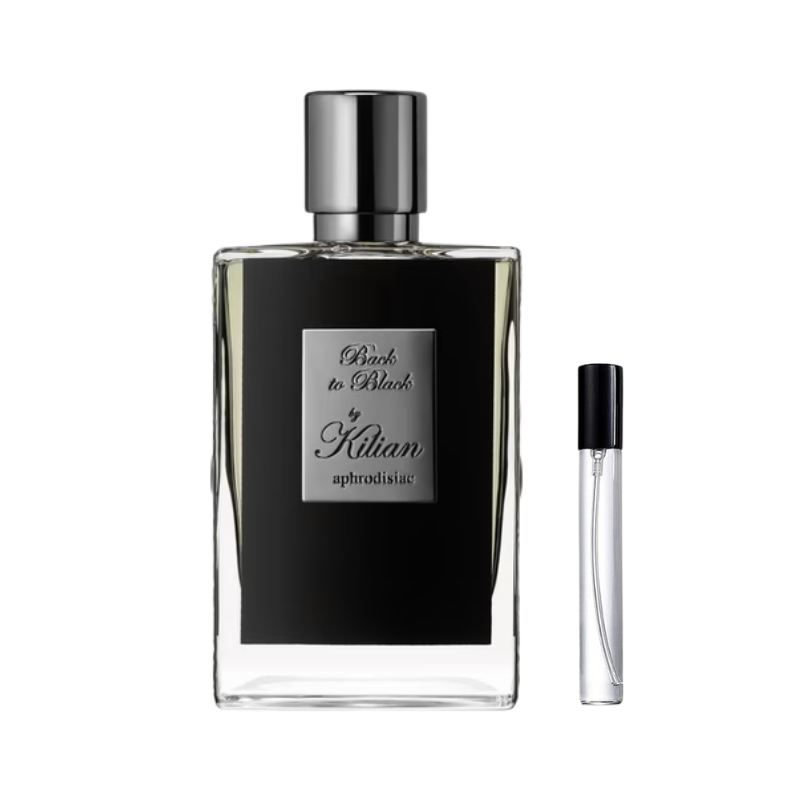 Kilian Back to Black EDP decant sample bottle available at The Perfume Savor