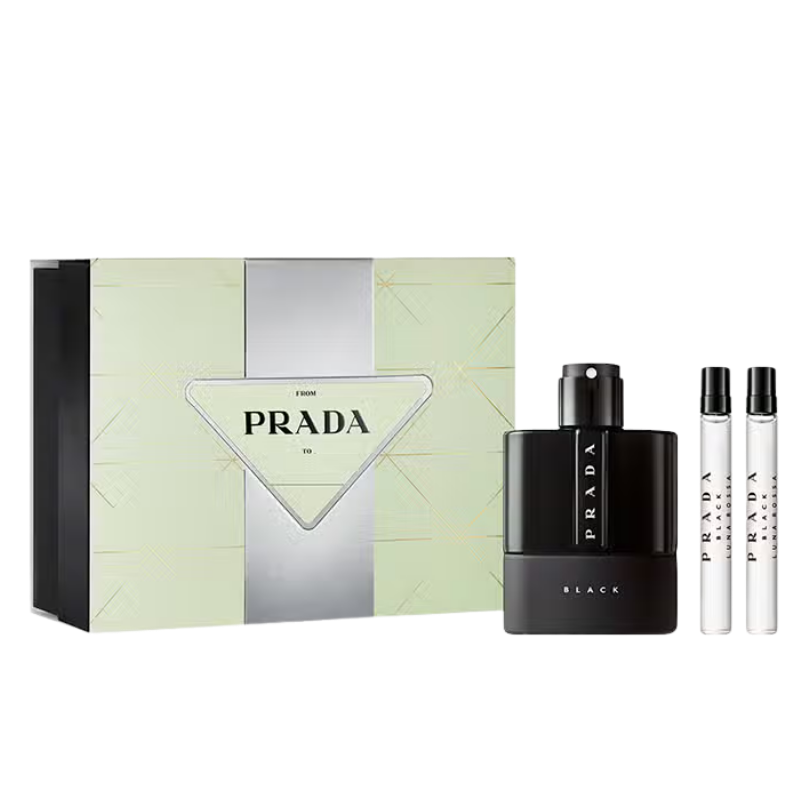 Prada Luna Rossa Black Eau de Parfum 3 Pcs Gift Set available at The Perfume Savor