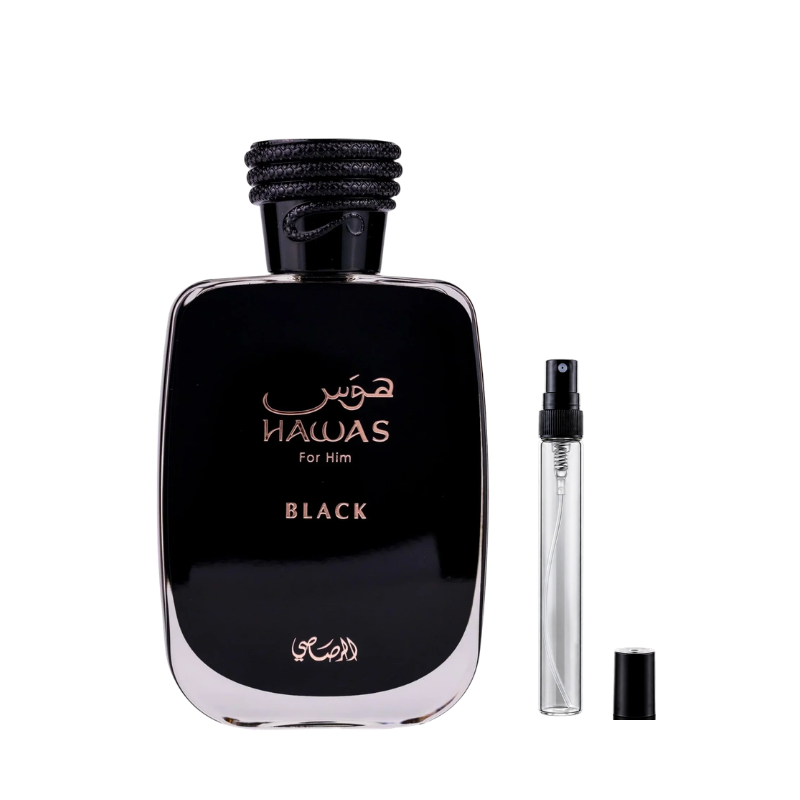 Rasasi Hawas Black for Men EDP Decants