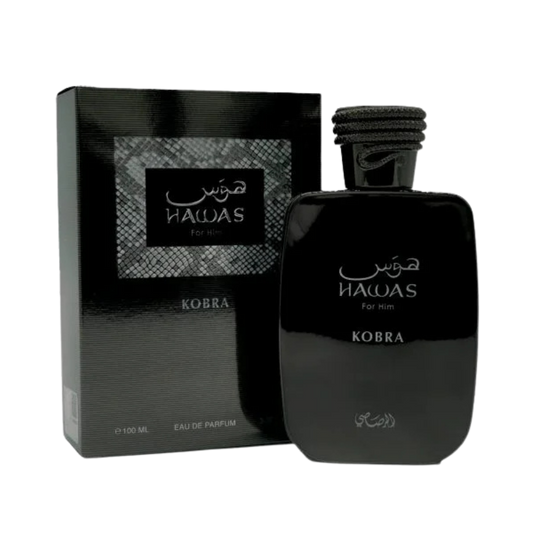 Rasasi Hawas Kobra for Him Eau de Parfum 100ml full bottle available at The Perfume Savor