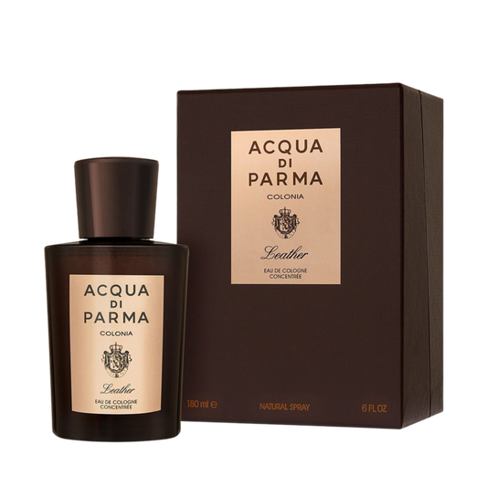 Acqua di Parma Colonia Leather Eau de Cologne Concentree for Men 100ml bottle available at The Perfume Savor
