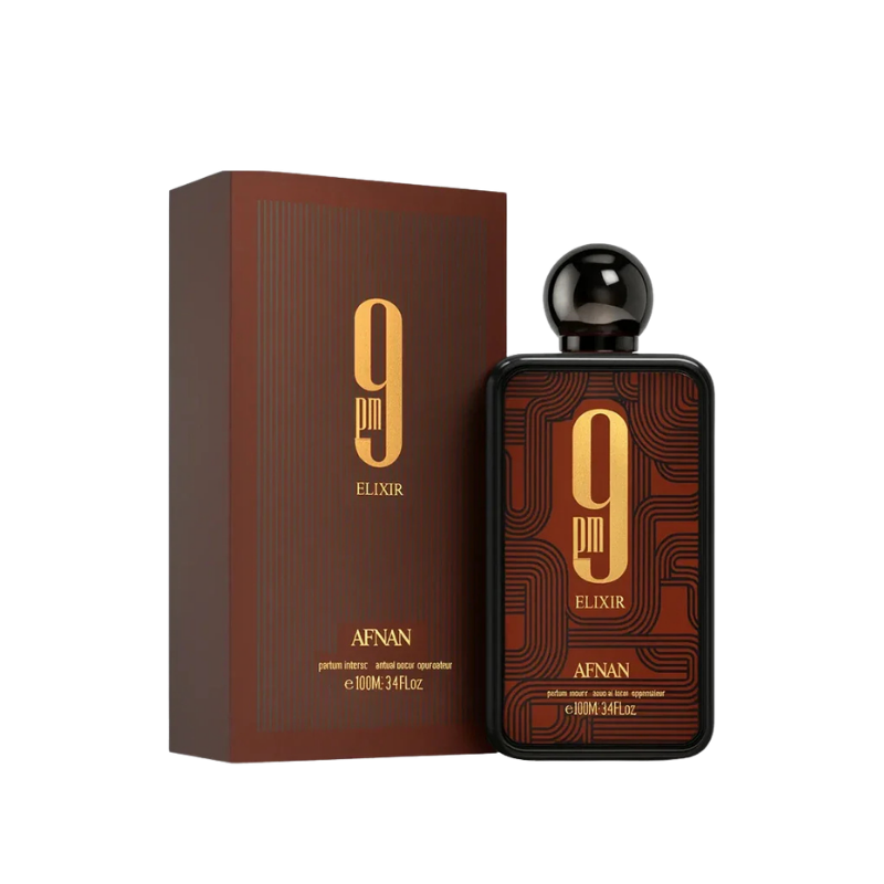 Afnan 9PM Elixir Eau de Parfum 100ml bottle available at The Perfume Savor