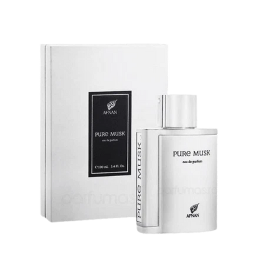 Afnan Pure Musk Eau de Parfum 100ml bottle available at The Perfume Savor