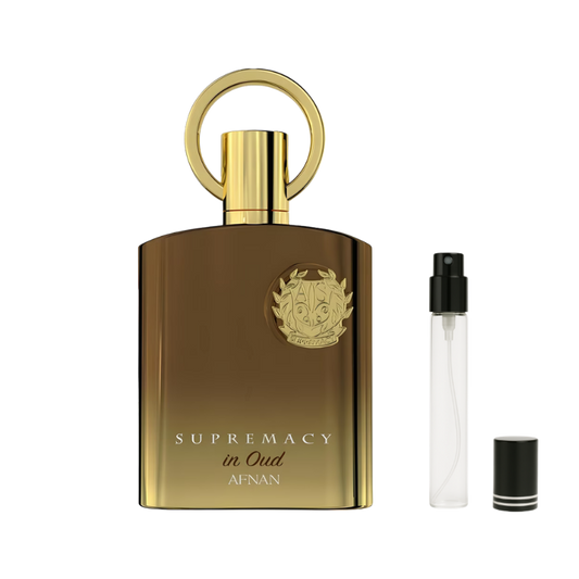Afnan Supremacy in Oud EDP decant sample bottle available at The Perfume Savor