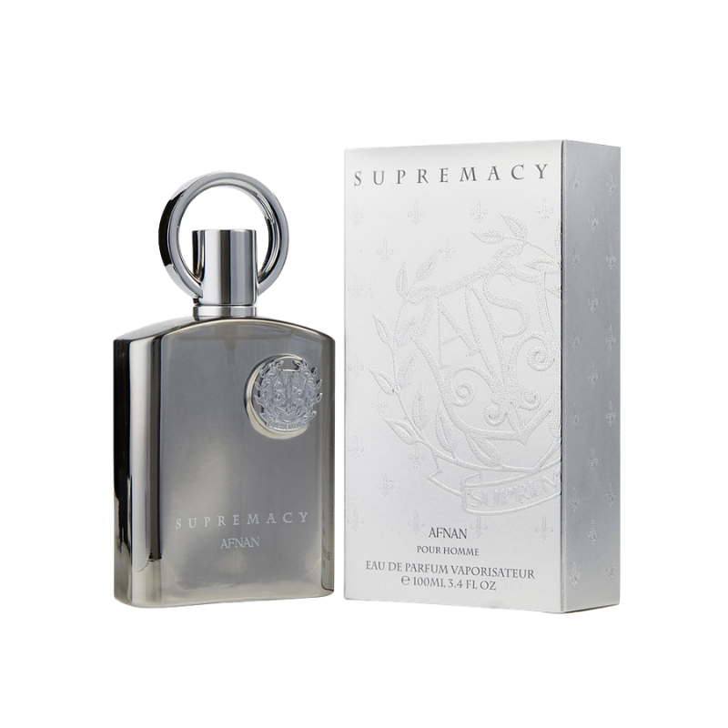 Afnan Supremacy Silver Eau de Parfum 100ml full bottle available at The Perfume Savor