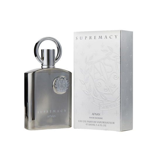 Afnan Supremacy Silver Eau de Parfum 100ml full bottle available at The Perfume Savor