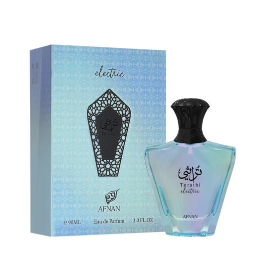 Afnan Turathi Electric Eau de Parfum 90ml full bottle available at The Perfume Savor