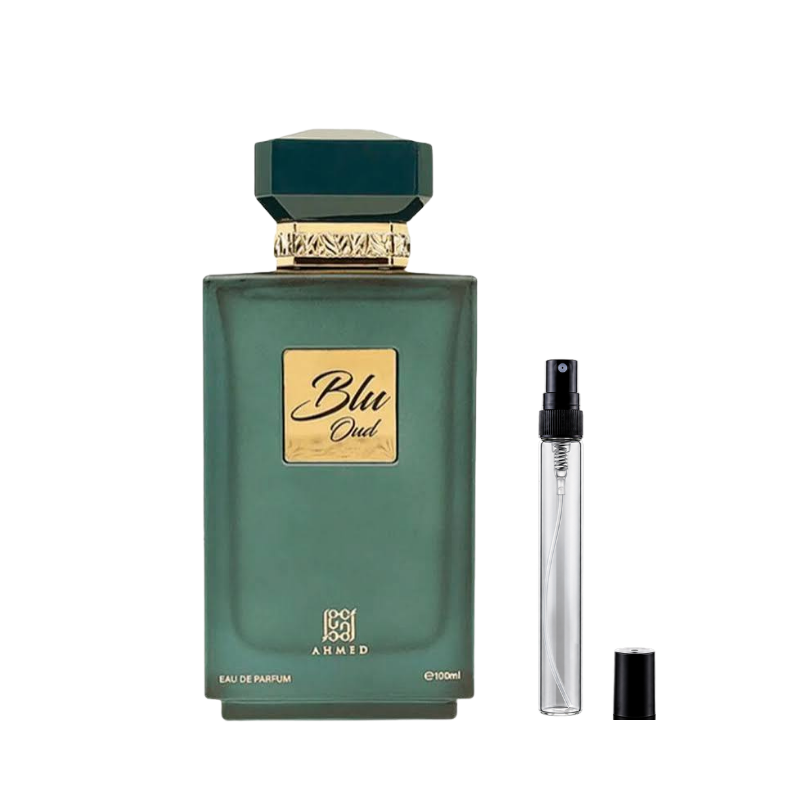 Ahmed Al Maghribi Blu Oud Extrait de Parfum Decants available at The Perfume Savor