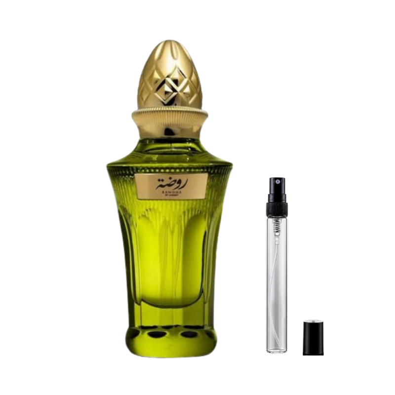 Ahmed Al Maghribi Rawdha Extrait de Parfum Decants available at The Perfume Savor
