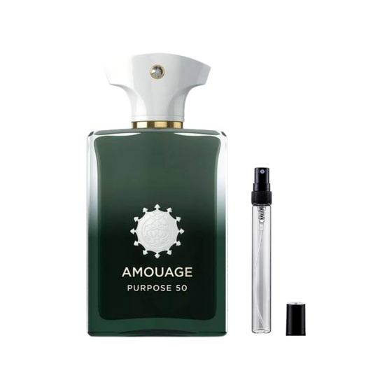 Amouage Purpose 50 Extrait de parfum decant sample bottle available at The Perfume Savor