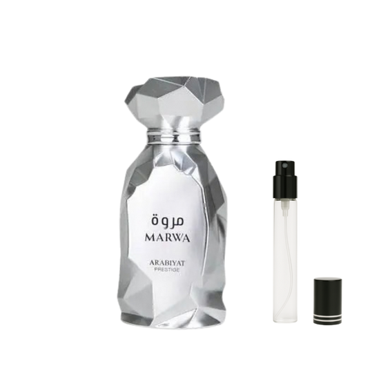 Arabiyat Prestige Marwa EDP decant sample bottle available at The Perfume Savor