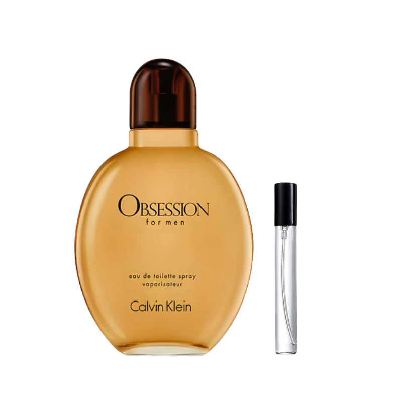 Calvin Klein Obsession Men EDT decant sample bottle available at The Perfume Savor