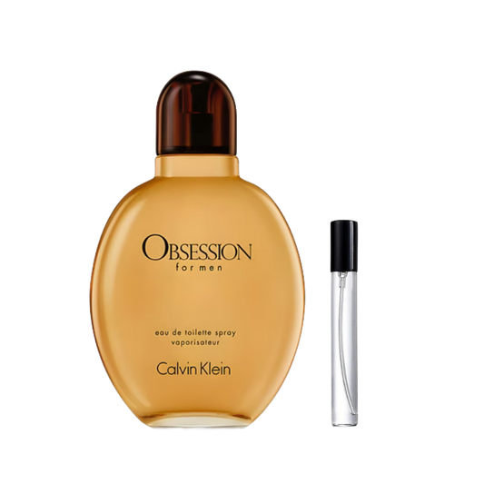 Calvin Klein Obsession Men EDT decant sample bottle available at The Perfume Savor