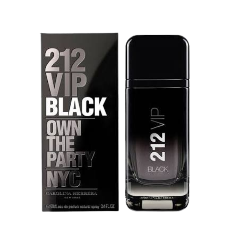 Carolina Herrera 212 VIP Black Own The Party NYC Eau de Parfum 100ml bottle available at The Perfume Savor