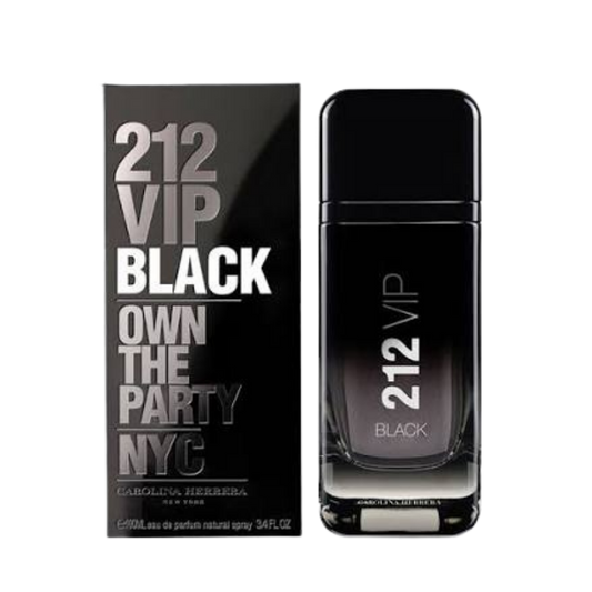 Carolina Herrera 212 VIP Black Own The Party NYC Eau de Parfum 100ml bottle available at The Perfume Savor