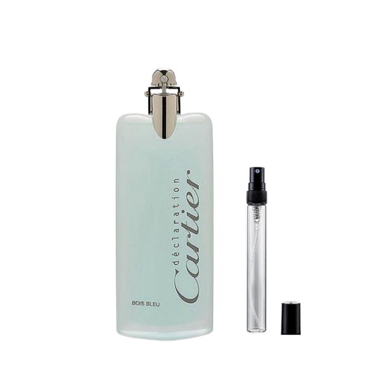 Cartier Déclaration Bois Bleu Eau de Toilette decant bottles available at The Perfume Savor