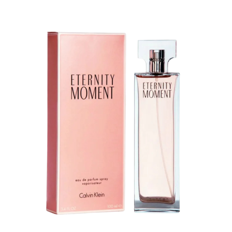 Calvin Klein Eternity Moment Eau de Parfum 100ml bottle for women available at The Perfume Savor