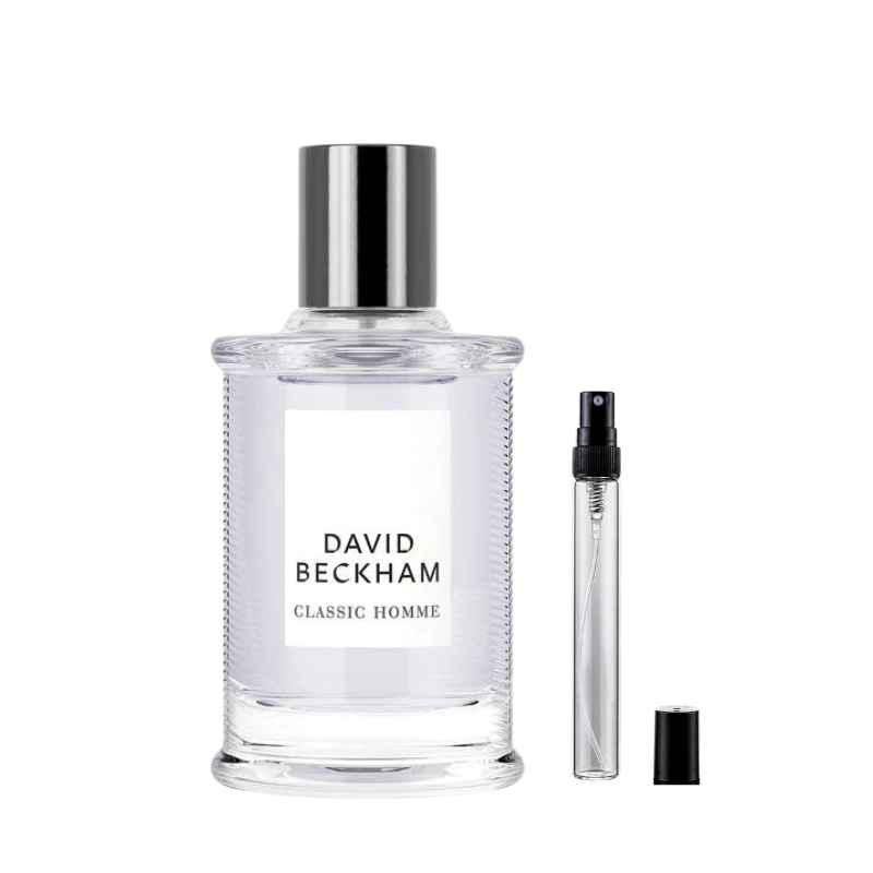 David Beckham Classic Homme Eau de Toilette decant bottles available at The Perfume Savor