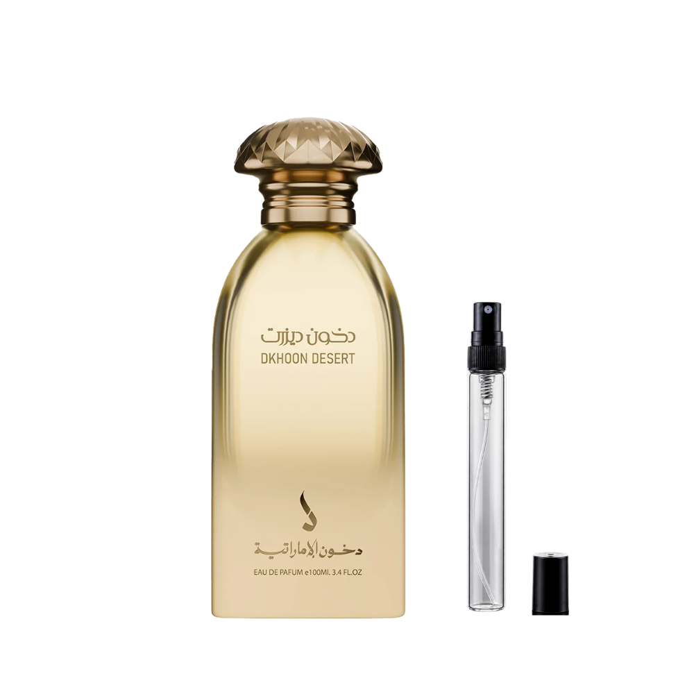 Dkhoon Desert Eau de Parfum decant bottles available at The Perfume Savor