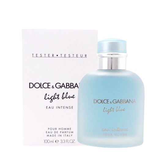 Dolce & Gabbana Light Blue Eau Intense Pour Homme Eau de Parfum 100ml Tester bottle available at The Perfume Savor