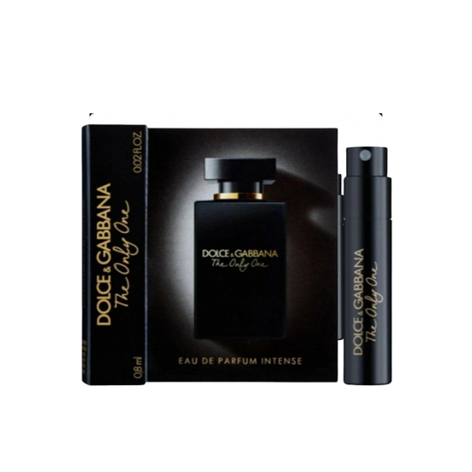 Dolce & Gabbana The Only One Eau de Parfum Intense 0.8ml official sample vial available at The Perfume Savor