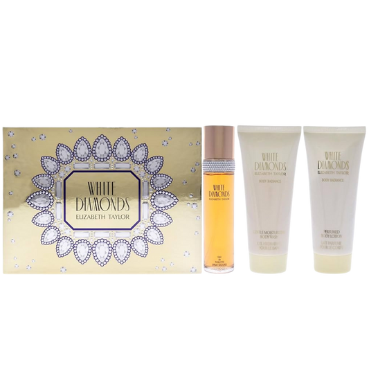 Elizabeth Taylor White Diamonds Women EDT 100ml Body Lotion 100ml Body Wash 100ml Gift Set available at The Perfume Savor