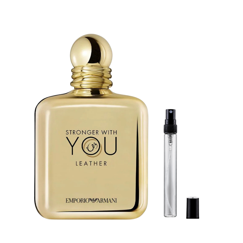 Emporio Armani Stronger With You Leather Eau de Parfum Decants available at The Perfume Savor