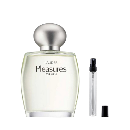 Estee Lauder Pleasures For Men decants available at The Perfume Savor