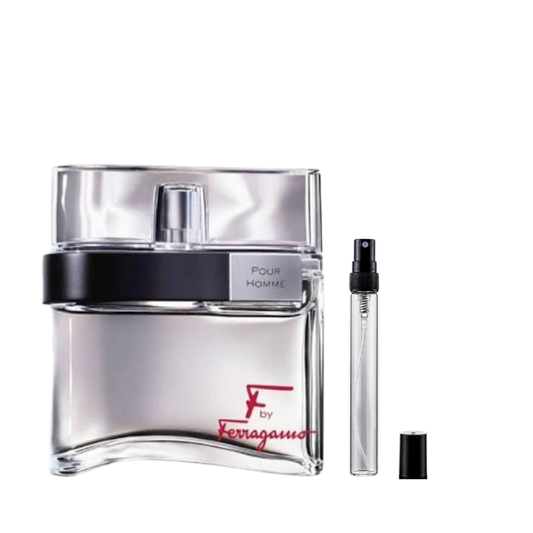 F by Ferragamo Pour Homme Eau de Toilette decant bottles available at The Perfume Savor